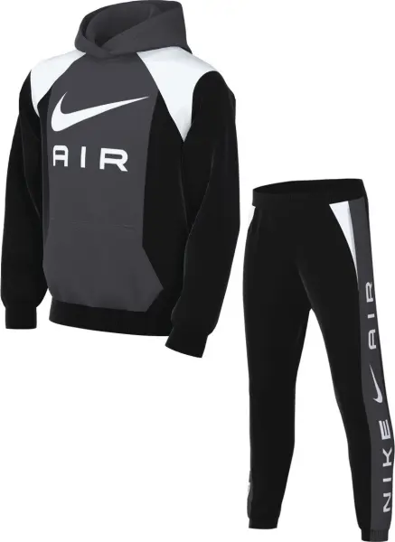 Спортивний костюм підлітковий Nike AIR темно-сіро-чорно-білий FZ4955-060__FZ5004-010