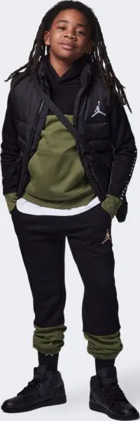 Спортивный костюм подростковый Nike JORDAN FLIGHT SIDELINE FLEECE оливково-черный 95C842-EF9__95C843-023