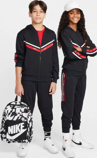 Спортивний костюм підлітковий Nike SPORTSWEAR CLUB чорно-червоно-білий FZ4906-010__FZ4911-010