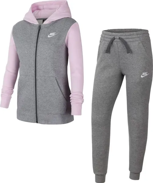 Спортивный костюм подростковый Nike SPORTSWEAR серо-светло-розовый BV3634-093