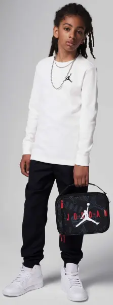 Термосумка для їжі Nike JORDAN FUEL PACK LUNCH BAG 3L ​​чорно-темно-сіро-червона 9A0542-KR5