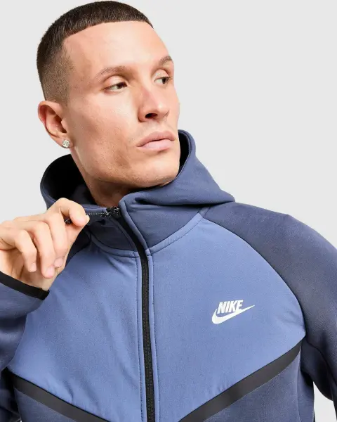 Толстовка Nike TECH FULL-ZIP FLEECE WINDRUNNER темно-синьо-синя IH4302-437