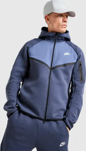 Толстовка Nike TECH FULL-ZIP FLEECE WINDRUNNER темно-синьо-синя IH4302-437