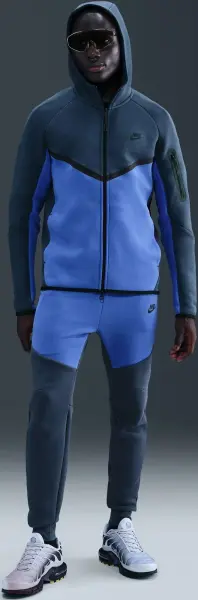 Толстовка Nike TECH FULL-ZIP WINDRUNNER HOODIE темно-бирюзово-синяя HV0949-438