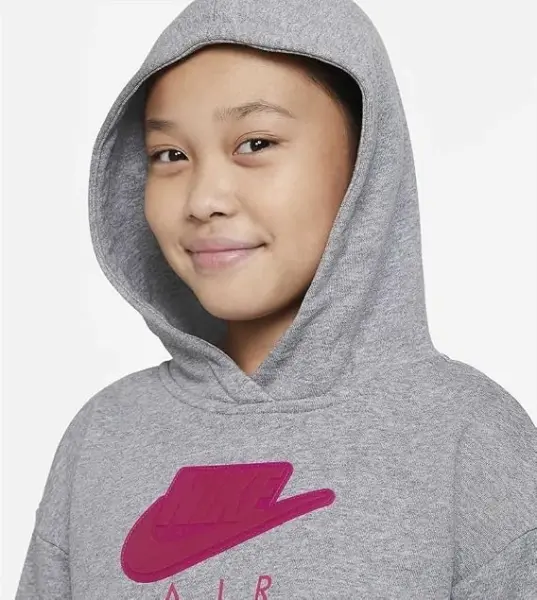 Худи подростковое Nike SPORTSWEAR CLUB FLEECE серо-розовое DA1173-091
