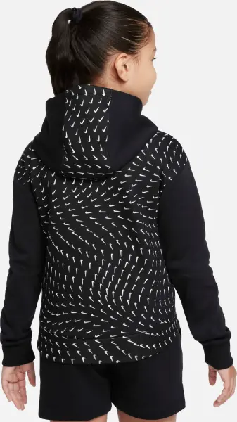 Худи подростковое Nike SPORTSWEAR PRINTED FLEECE черно-белое DM8231-010
