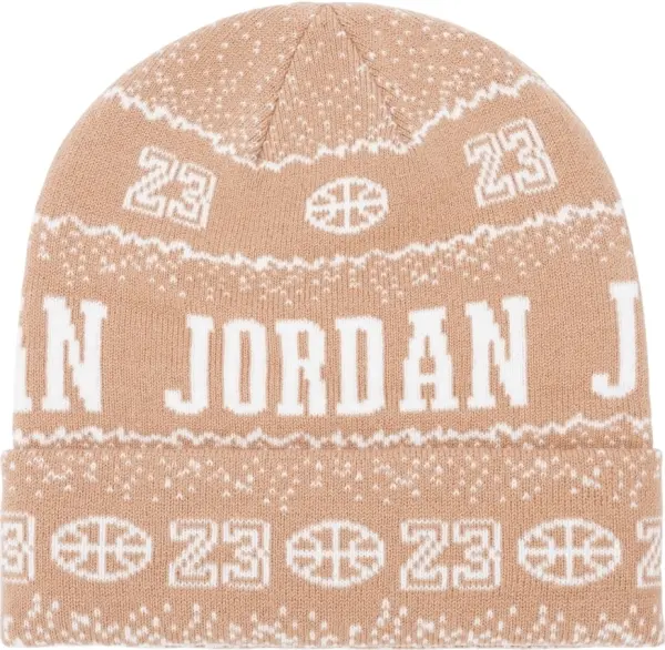 Шапка підліткова Nike JORDAN MJ HOLIDAY BEANIE бежево-біла 9A0853-XOL