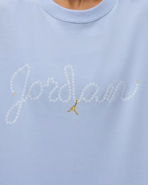 Футболка женская Nike JORDAN BROOKLYN голубая HV0445-057