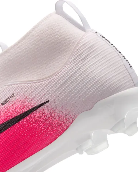 Бутсы детские Nike JR SUPERFLY 11 ACADEMY FG/MG бело-розовые IO8229-900