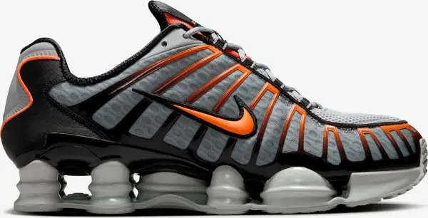 Кроссовки Nike SHOX TL серо-черно-оранжевые AV3595-011