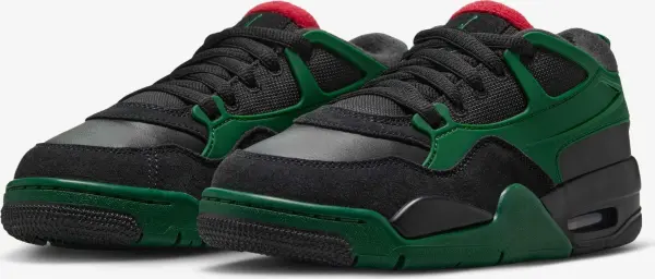 Кроссовки подростковые Nike AIR JORDAN 4 RM (GS) черно-зелено-красные FQ7938-003