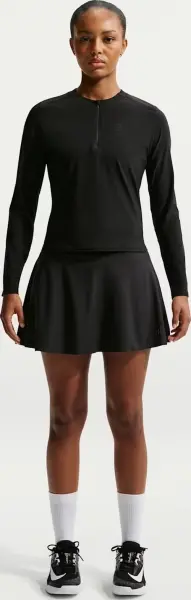 Реглан для тенісу жіночий Nike COURT ADVANTAGE DRI-FIT MID LAYER чорний FZ6737-010