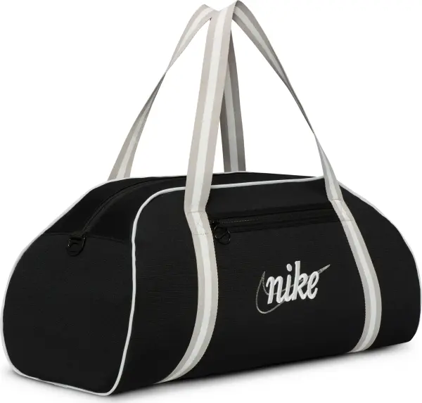 Сумка спортивна жіноча Nike GYM CLUB TRAINING RETRO 24L чорно-бежево-біла DH6863-014