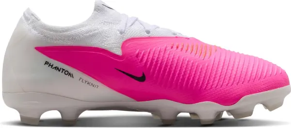 Бутсы детские Nike JR PHANTOM 6 LOW PRO FG/MG бело-розовые IH1792-901