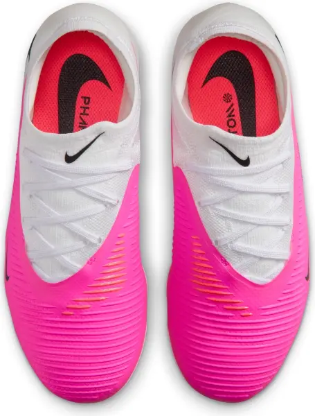 Бутсы детские Nike JR PHANTOM 6 LOW PRO FG/MG бело-розовые IH1792-901