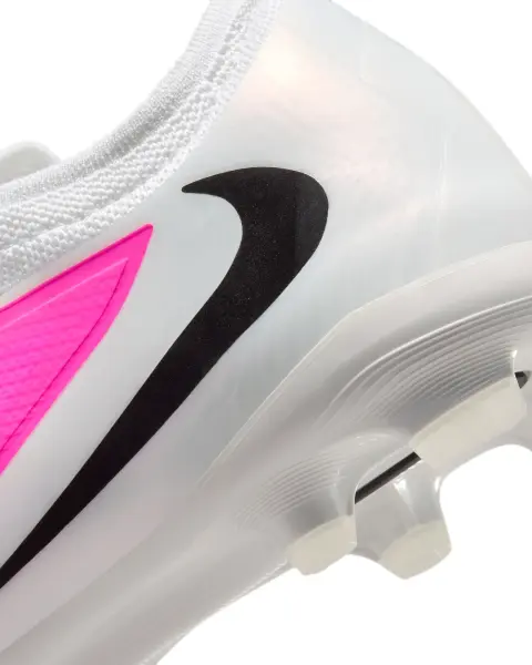 Бутсы детские Nike JR PHANTOM 6 LOW PRO FG/MG бело-розовые IH1792-901