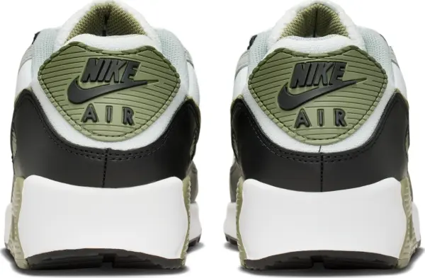 Кроссовки Nike AIR MAX 90 бело-светло-серо-оливково-черные DM0029-121
