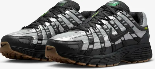 Кроссовки Nike P-6000 серебряно-черно-лаймовые IQ0577-025