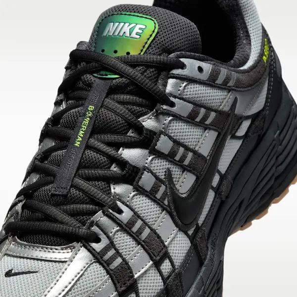 Кроссовки Nike P-6000 серебряно-черно-лаймовые IQ0577-025