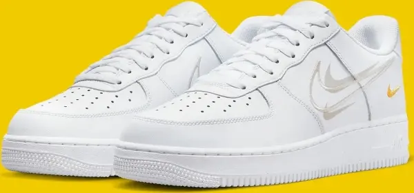 Кроссовки Nike AIR FORCE 1 '07 бело-желтые DX2650-100