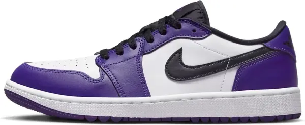 Кроссовки Nike AIR JORDAN 1 LOW G фиолетово-бело-черные DD9315-105