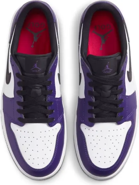 Кроссовки Nike AIR JORDAN 1 LOW G фиолетово-бело-черные DD9315-105