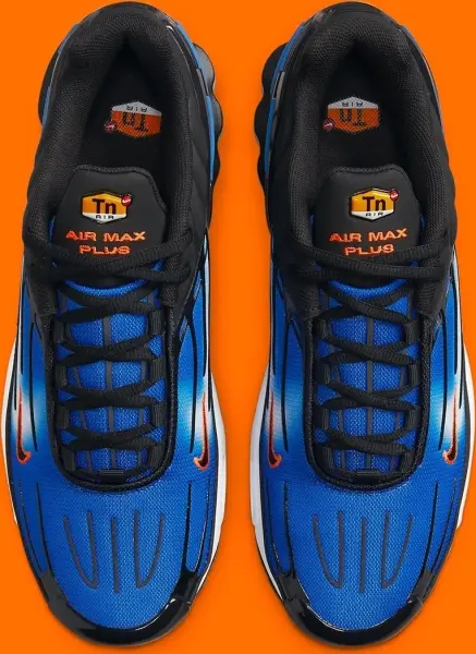 Кросівки Nike AIR MAX PLUS 3 синьо-чорно-жовтогарячі DR8588-400
