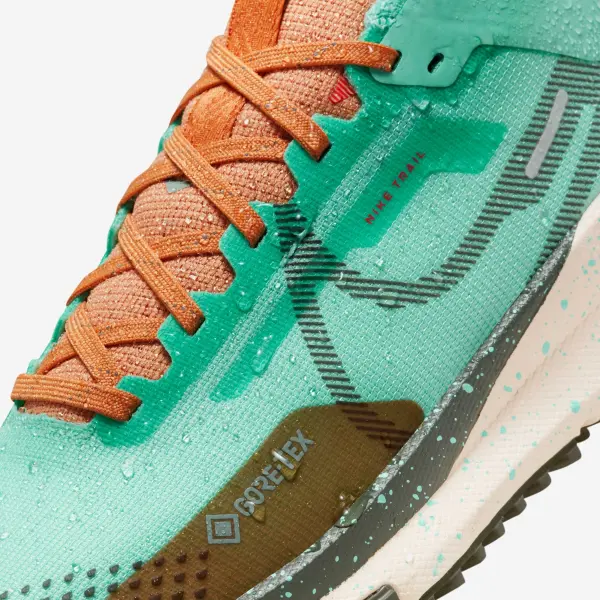 Кросівки для трейлраннінгу жіночі Nike REACT PEGASUS TRAIL 4 GORE-TEX WATERPROOF зелено-коричнево-червоні DJ7929-301