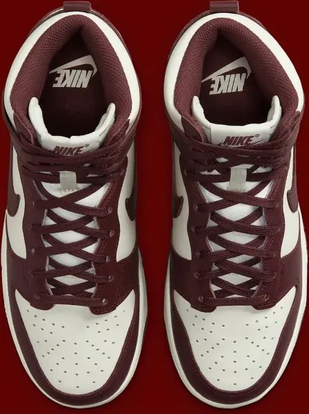 Кросівки жіночі Nike DUNK HIGH біло-бордові DD1869-601