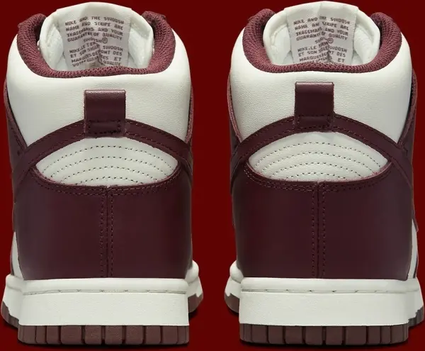 Кросівки жіночі Nike DUNK HIGH біло-бордові DD1869-601
