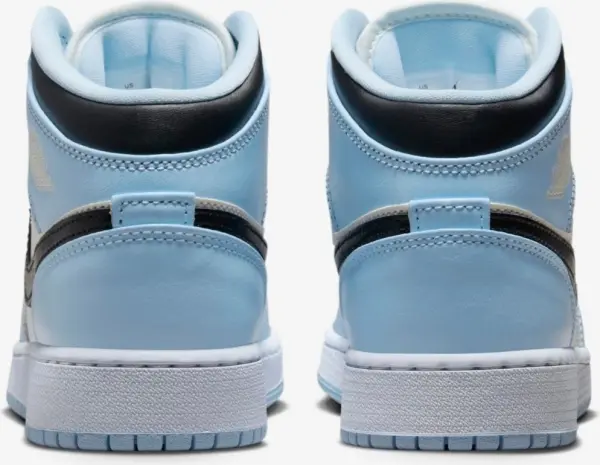 Кросівки підліткові Nike AIR JORDAN 1 MID (GS) блакитно-чорно-білі 555112-401