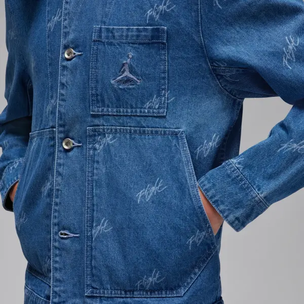 Куртка Nike JORDAN FLIGHT HERITAGE DENIM JACKET синяя FN4649-436