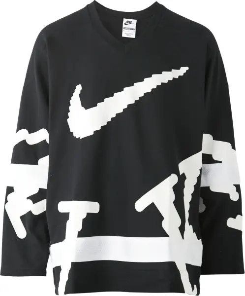 Лонгслів Nike CLUB HOCKEY чорно-білий HV1137-010