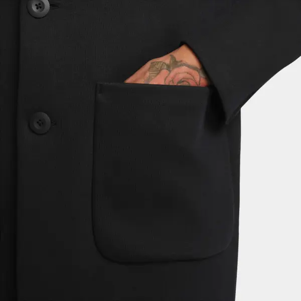 Пальто Nike SPORTSWEAR TECH FLEECE RE-IMAGINED LOOSE FIT TRENCH COAT чорне FN0601-010
