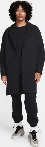 Пальто Nike SPORTSWEAR TECH FLEECE RE-IMAGINED LOOSE FIT TRENCH COAT чорне FN0601-010