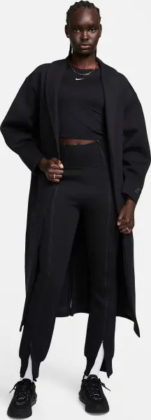 Пальто жіноче Nike SPORTSWEAR TECH FLEECE OVERSIZED DUSTER чорне FQ2602-010