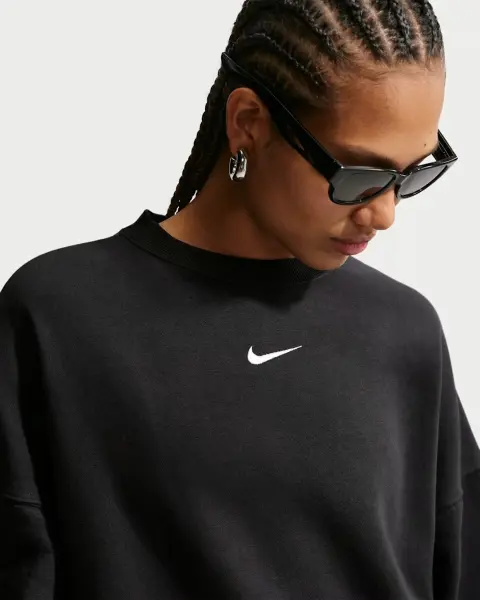 Свитшот женский Nike SPORTSWEAR PHOENIX FLEECE OVER-OVERSIZED черный DQ5761-010