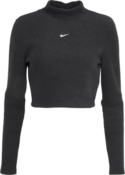 Свитшот женский Nike SPORTSWEAR PHOENIX PLUSH SLIM CROPPED COSY FLEECE черный FN3619-010