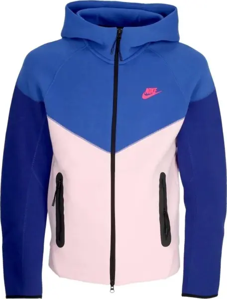 Толстовка Nike SPORTSWEAR TECH FLEECE WINDRUNNER сине-светло-розово-темно-синяя FZ4709-480