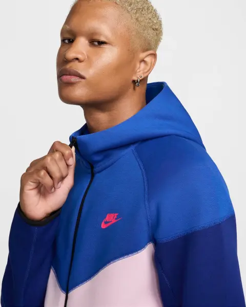 Толстовка Nike SPORTSWEAR TECH FLEECE WINDRUNNER сине-светло-розово-темно-синяя FZ4709-480
