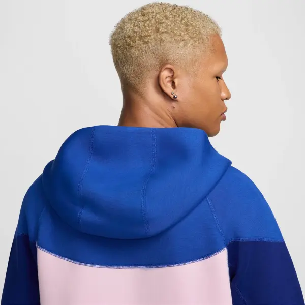 Толстовка Nike SPORTSWEAR TECH FLEECE WINDRUNNER сине-светло-розово-темно-синяя FZ4709-480