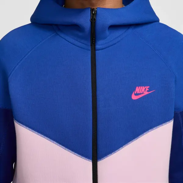 Толстовка Nike SPORTSWEAR TECH FLEECE WINDRUNNER сине-светло-розово-темно-синяя FZ4709-480
