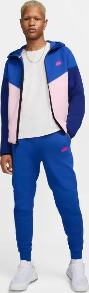 Толстовка Nike SPORTSWEAR TECH FLEECE WINDRUNNER сине-светло-розово-темно-синяя FZ4709-480