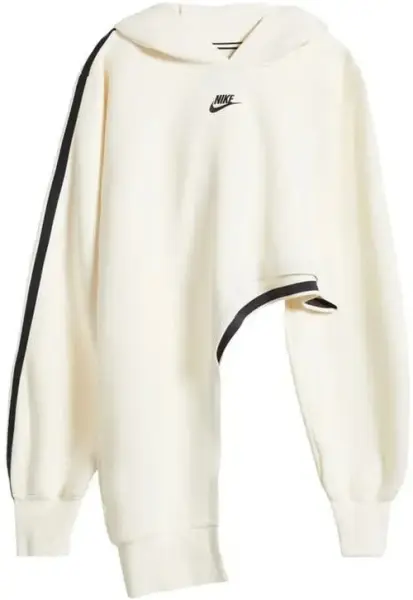 Худі жіноче Nike SPORTSWEAR TECH FLEECE OVERSIZE ASYMMETRIC кремово-чорне FN7123-110