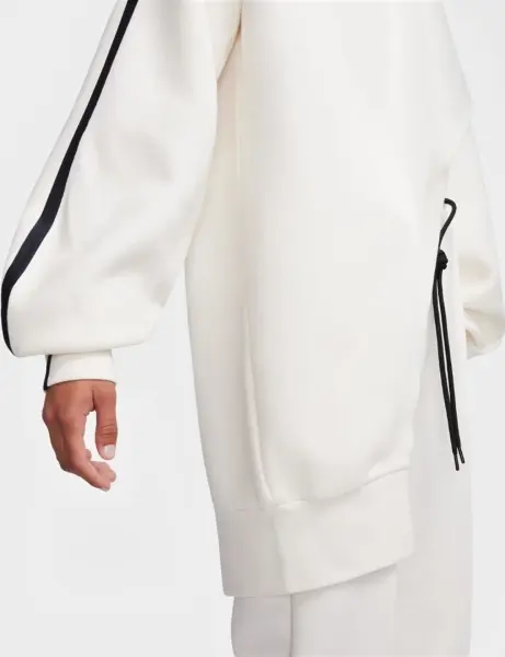 Худі жіноче Nike SPORTSWEAR TECH FLEECE OVERSIZE ASYMMETRIC кремово-чорне FN7123-110