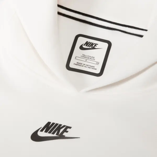 Худі жіноче Nike SPORTSWEAR TECH FLEECE OVERSIZE ASYMMETRIC кремово-чорне FN7123-110