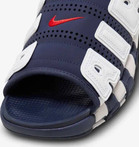 Шлепанцы Nike AIR MORE UPTEMPO темно-сине-белые FQ8699-400