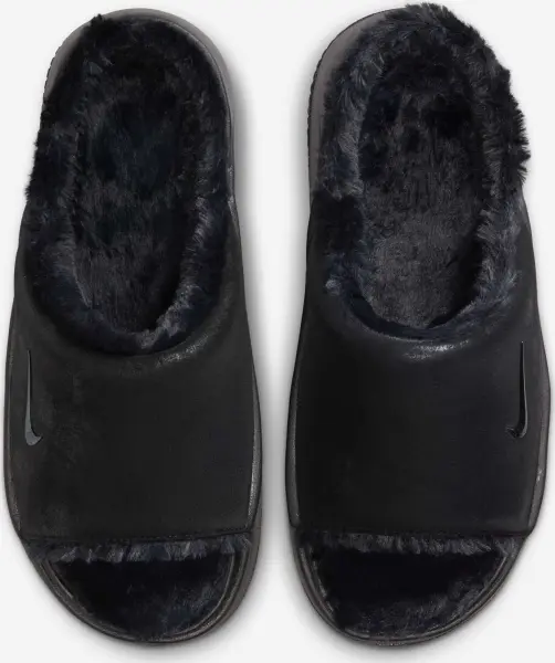 Шлепанцы женские Nike CALM ELEVATION FUR черные HV8560-001