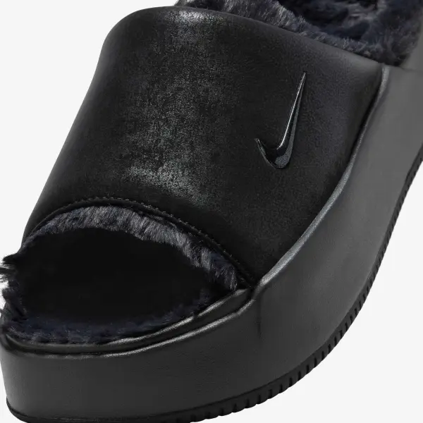 Шлепанцы женские Nike CALM ELEVATION FUR черные HV8560-001