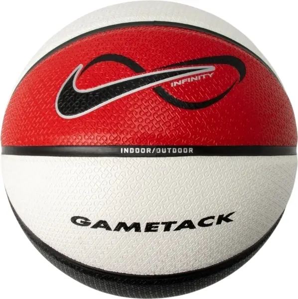 Баскетбольний м'яч Nike INFINITY GAMETACK DEFLATED біло-червоно-чорний Розмір 7 N.101.4275.616.07